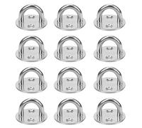 SAIJIAN 12 Pièces Platine Oeil INOX M5 Platine Ancrage INOX 304 Crochet Oeillet Plaque a Oeillet Crochets de Plafond Support Anneau Mural pour Accrocher des Objets Crochets de Fixation