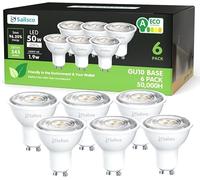 sailsco Ampoule GU10 LED Blanc Froid Spot,1.9W équivalent 50W,345LM 6500K Ampoule LED GU10 Blanc Froid,36° Angle Du Faisceau,Non-Dimmable,Lot de 6