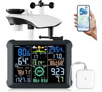 Sainlogic Station météo avec prévisions météorologiques 14 en 1 | Weatherseed AI : prévisions 24h/24, 7j/7, pluviomètre, UV, évent, affichage, 2 ans d'exportation, alertes application/e-mail