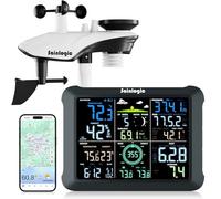 Sainlogic Station météo WiFi avec capteur extérieur | Prévisions météorologiques IA 24/7, alertes météorologiques extrêmes, stockage et exportation de données sur 2 ans