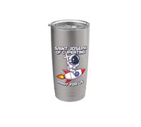 Saint Joseph de Cupertino Astronaute Espace Catholique Saint Enfants Gobelet isotherme en acier inoxydable double paroi