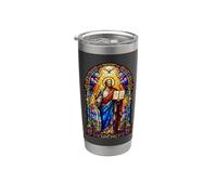 Saint Paul Apôtre Gothique Cathédrale Mosaïque Icône Sacrée Art Gobelet isotherme en acier inoxydable double paroi