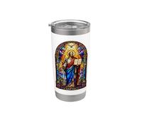 Saint Paul Apôtre Gothique Cathédrale Mosaïque Icône Sacrée Art Gobelet isotherme en acier inoxydable double paroi