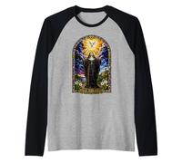 Saint Scholastica Colombe Catholique Gothique Cathédrale Art Icône Manche Raglan