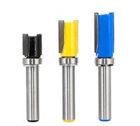 Saipor - Lot de 3 fraises à affleurer avec tige de 8 mm - Fraises à rainurer pour bois - Routeur - Fraise à copier - Outils de fraisage pour sculpture
