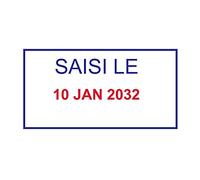 SAISI LE Tampon dateur auto-encreur en caoutchouc 41 x 24 mm