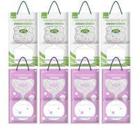 SaiXuan Sacs de Déshumidificateur Suspendus, 8 Pcs Sachet Anti Humidité avec Lavande et Thé Vert, pour Placard, Voitures, Salles de Bains, Armoires à Chaussures, avec Effet Anti-Moisissure