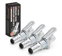 Saker Coupleur de pistolet à graisse - Mise à niveau à 14000 PSI, coupleurs à dégagement rapide pour usage intensif, compatibles avec tous les pistolets à graisse avec raccords 1/8" NPT (3 pièces)