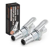 Saker Coupleur de pistolet à graisse - Mise à niveau à 14000 PSI, coupleurs à dégagement rapide professionnel, compatibles avec tous les pistolets à graisse avec raccords 1/8" NPT (2 pièces)