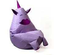 Sako sac pouf Licorne avec bouche violet XL 130 x 90 cm