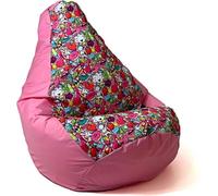 Sako sac pouf poire rose fée L 105 x 80 cm