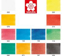 SAKURA Aquarelle Koi Water Colors Sketch Box 18