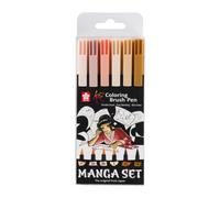 SAKURA Collection Manga unique de 6 stylos brush Koi Colouring