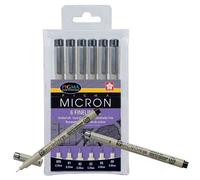 Sakura Etui De 6 Feutres Pigma Micron Noir Taille Assortie