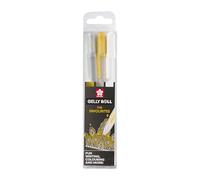 SAKURA Gelly Roll Basic - Mixed Set Or Argent Blanc - 3 Couleurs - Stylo Gel Métallique pour le dessin, l'écriture, le scrapbooking