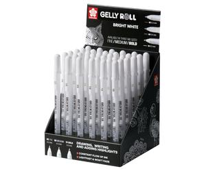 Sakura Gelly Roll Blanc 05/08/10 Présentoir de 36 stylos