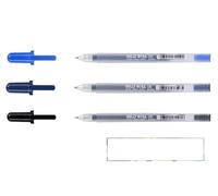 SAKURA Gelly Roll classic, Stylo à encre gel 06, Fine, Royal Blue,Blue, noir + 1 CARTE