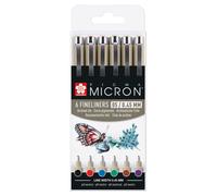 Sakura - Kit de base de feutres fins Pigma Micron 05, 6 couleurs | 6 pièces