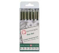 Sakura - Kit de dessin Zentangle, lot de 6 crayons noirs | 5 pièces