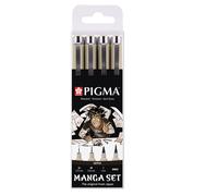 SAKURA Kit unique de 4 stylos à encre Pigma Micron Sepia pour le dessin manga