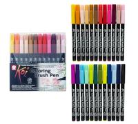 SAKURA Koi Set Brush Pen 24 Couleurs | Marqueurs Pointe Pinceau pour Ecriture, Dessin & Journaling