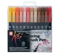 SAKURA Koi Set Brush Pen 48 Couleurs | Marqueurs Pointe Pinceau pour Ecriture, Dessin & Journaling