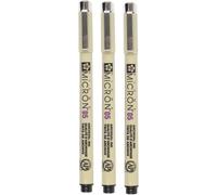 Sakura Micron - Writing Pigment Superfine Tip + - 0.5mm - Black [Pack Of 3]