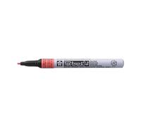 SAKURA Pen-Touch Marker - Rouge fluorescent fin - écrit sur le métal, le verre, le bois et le plastique - corps en aluminium durable - idéal pour l'industrie et la création - largeur de trait de 1 mm