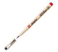 Sakura Pigma BRUSH Stylo pinceau rouge (#19), marqueur pigmentaire avec pointe pinceau