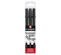 SAKURA Pigma Calligrapher Set - 3 Tailles de Stylo 0.1/0.2/0.3 mm Encre Noire - Pointe en Nylon Durable pour Calligraphie, Hand Lettering, Journaling