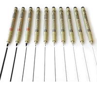 Sakura Pigma Lot de 10 marqueurs à pointe superfine Micron et Graphic Pigment noir 0,05 mm à 3,0 mm