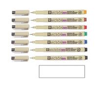 Sakura PIGMA MICRON 005 - Set de 7 Couleurs, 7 Fineliners et 1 Carte