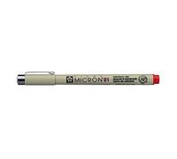 SAKURA Pigma Micron 01 Fineliners - 0.25 mm - Rouge - Encre d'archivage résistante à l'eau - Idéal pour les artistes, les designers, les scientifiques