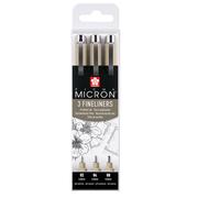 SAKURA Pigma Micron Étui de 3 Fineliners Noirs 02-04-08