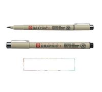 Sakura PIGMA MICRON Graphic 1 Noir, 2 PCS et 1 Carte