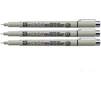 Sakura Pigma Micron Lot de 3 stylos à pigment à pointe superfine 0,05 mm Noir
