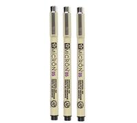 Sakura Pigma Micron - Pigment Ecriture Pointe Superfine + - 0,5 mm - Noir [Lot de 3]