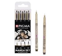 Sakura PIGMA MICRON sepia 003.005. 01.05.1mm.brush .Pochette de 6 feutres