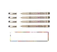 Sakura Pigma Micron SEPIA - Pigment Ecriture Pointe Superfine, set 3 pcs, 003 + 005