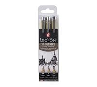 Sakura - Sakura Pigma Micron Etui 3 Fineliners Zwart 08-10-12 Breed TOY NEUF