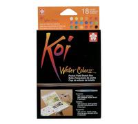 Sakura XNCW-18N, Lot de 18 aquarelles assorties avec pinceau