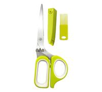 Salad Scissors, 5 Layer Kitchen Cutter, Chopper with Cover and Comb | 7.87x3.15 inches Kitchen Scissors for Picnic Camping BBQ Outdoor Restaurant Cooking Apartment Home Food Prep