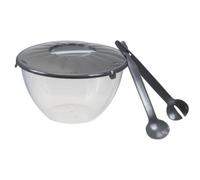 Plast Team Saladier avec couverts à salade 7,0 litres – polypropylène Castle Rock 30×30×30 cm