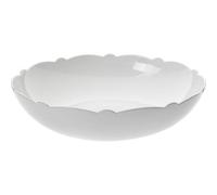 Saladier Blanc De Porcelaine Alessi-Rectifié Avec Le Décor De Relief