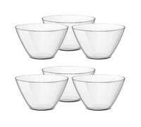 Saladier / Bol de service - JUANIO - Lot de 6 - Verre trempé 45 cl - Diam. 13 cm - Résistant chocs thermiques