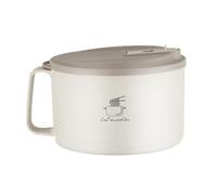 Saladier en acier inoxydable - Garde les soupes de nouilles au chaud, double couche isolante, carafe de grande capacité de 1100 ml + couvercle filtrable à trou de drainage intérieur de qualité