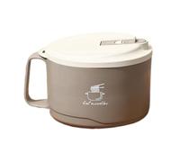 Saladier en acier inoxydable - Garde les soupes de nouilles au chaud, double couche isolante, carafe de grande capacité de 1100 ml + couvercle filtrable à trou de drainage intérieur de qualité