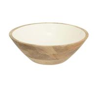 Saladier en Bois ""Inaya"" 30cm Blanc