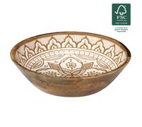 Saladier - Home Deco Factory - Dune - Manguier - Terracotta - Blanc Et Orange
