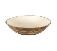 Saladier - Home Deco Factory - Nerina - Manguier - Marron Et Beige - D33 Cm